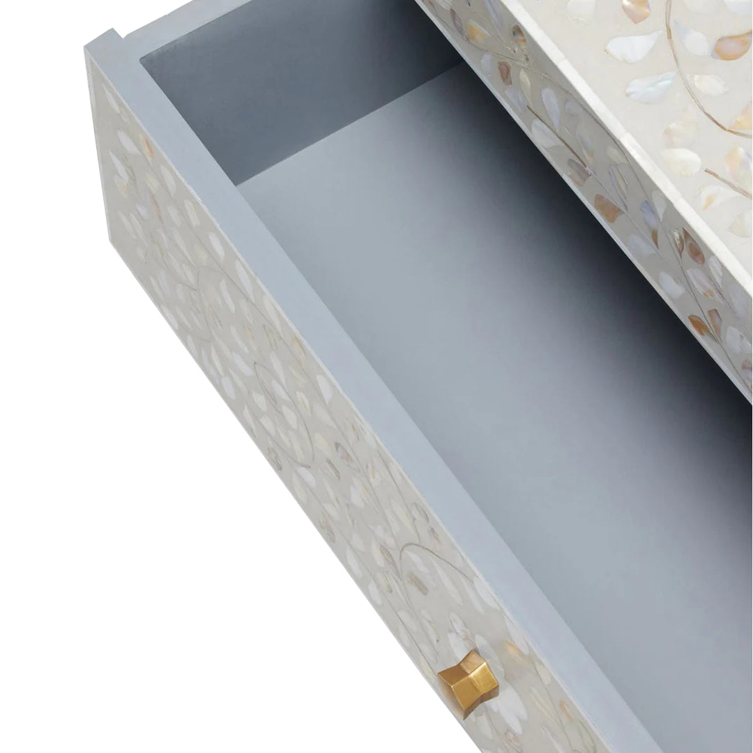HANDMADE MOTHER OF PEARL INLAY CHEST OF 6 DRAWER