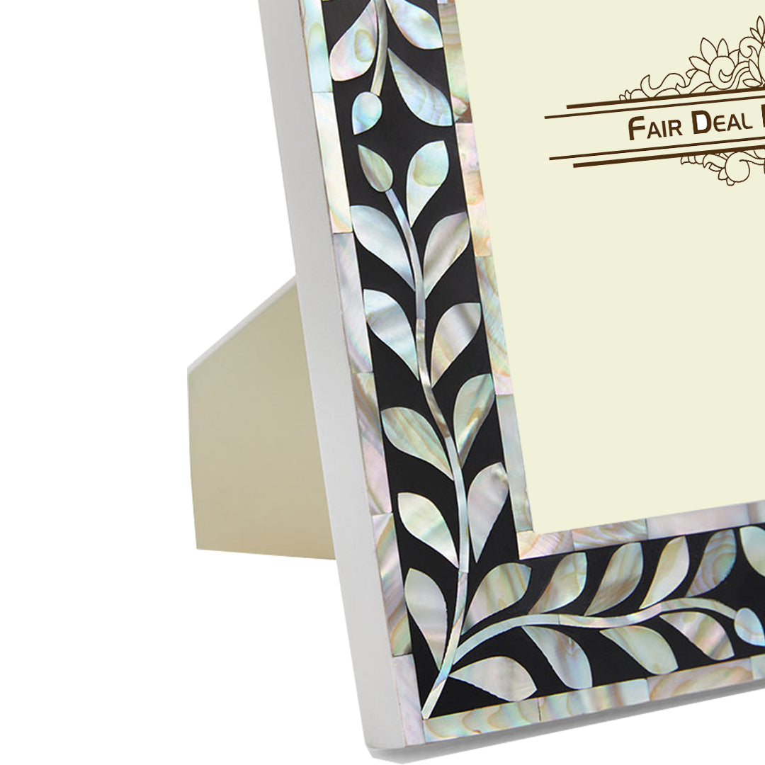 Mother Of Pearl Inlay Photo Frame- Floral