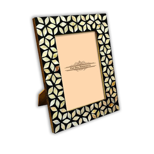 Mother Of Pearl Inlay Photo Frame- Geometric