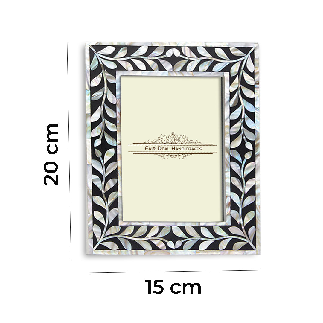 Mother Of Pearl Inlay Photo Frame- Floral