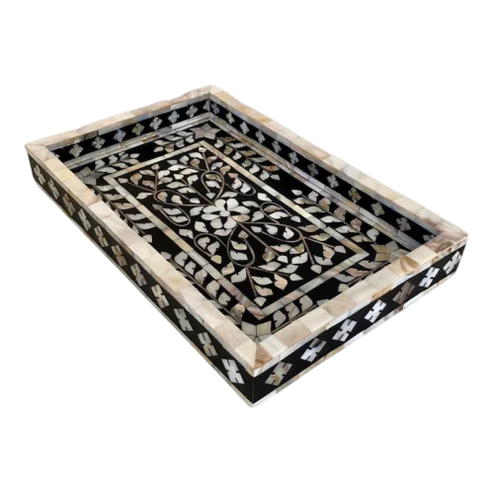 Mother of pearl inlay Rectangle  Serving Tray
