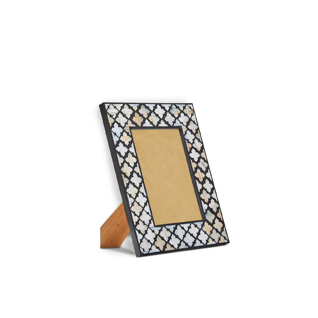 Mother Of Pearl Inlay Photo Frame- Geometric