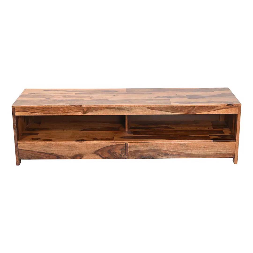 Handmade Wooden Media / TV Unit 2 Drawers/ 2 Racks