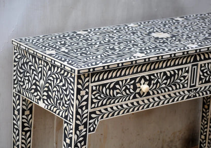 Black Mother of Pearl Handmade Console Personalized Table for Living Decor