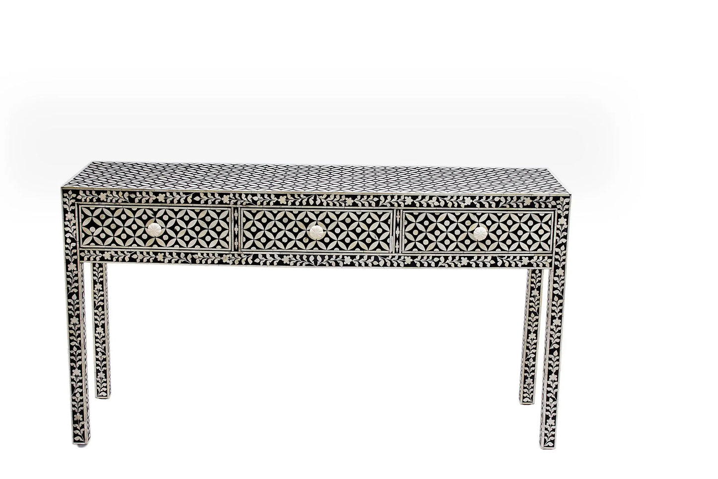 Handmade Bone Inlay Vintage Personalized Antique Star eye Pattern Console Table for home decor