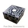 Black mother of pearl vintage personalized box for women