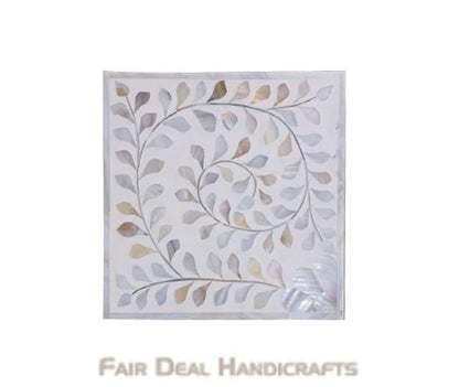 White mother of pearl inlay personalized box for women