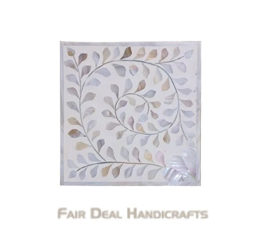 White mother of pearl inlay personalized box for women