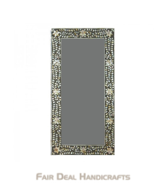Charcoal black mother of pearl vintage antique mirror frames for home