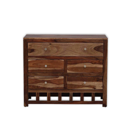 Vintage 5 Drawer Wooden Chest / Timeless Storage Solution/Home Decor