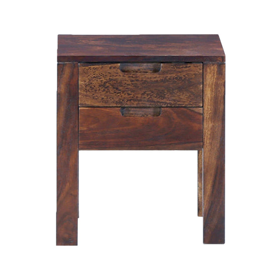 wooden bedside table with 2 drawers , best for home decor , unique bedside