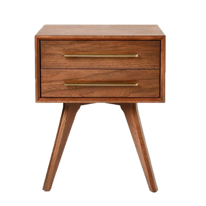 wooden bedside table with 2 drawers , best for home decor , unique bedside