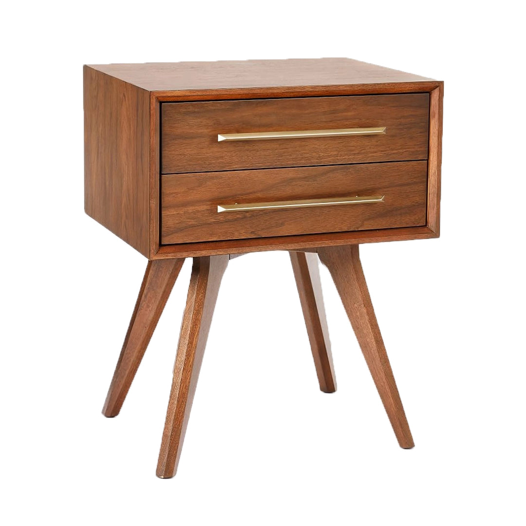 wooden bedside table with 2 drawers , best for home decor , unique bedside