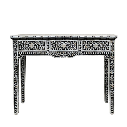 Mother of Pearl Vintage  Console Table- Floral