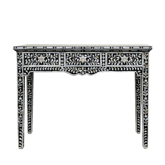 Mother of Pearl Vintage  Console Table- Floral