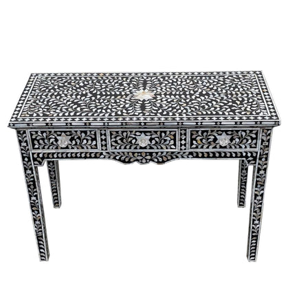 Mother of Pearl Vintage  Console Table- Floral
