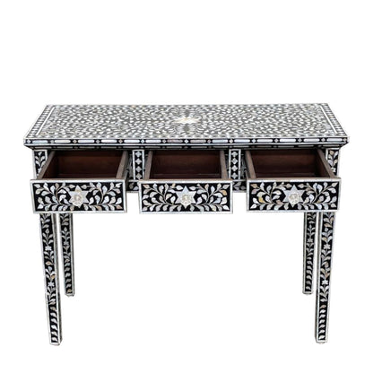 Mother of Pearl Vintage  Console Table- Floral