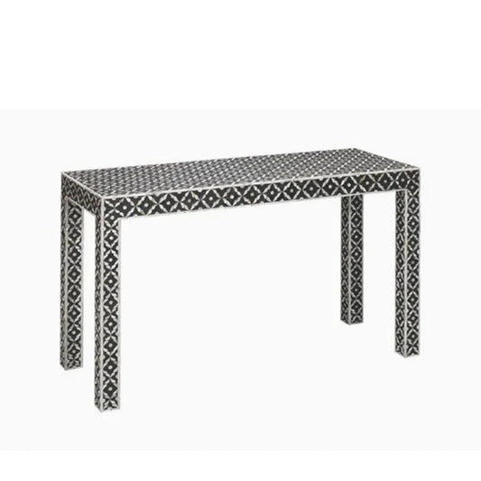 Black Mother of Pearl Vintage Antique Console Table for Home &amp; Living