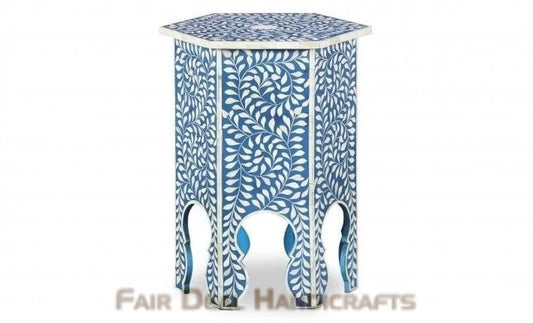 Indian Bone Inlay  Handmade antique Vintage Modern Furniture Stool coffee table