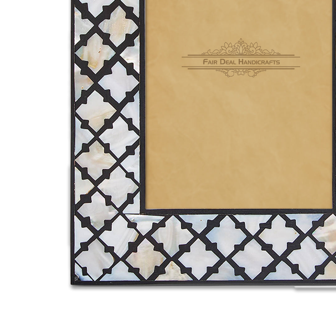 Mother Of Pearl Inlay Photo Frame- Geometric