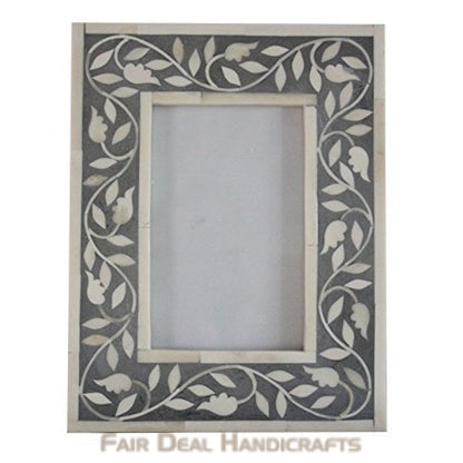 Handmade bone inlay photo frame, single photo frames, gift for boyfriend, vintage frame