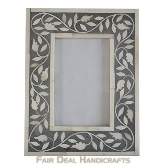 Handmade bone inlay photo frame, single photo frames, gift for boyfriend, vintage frame
