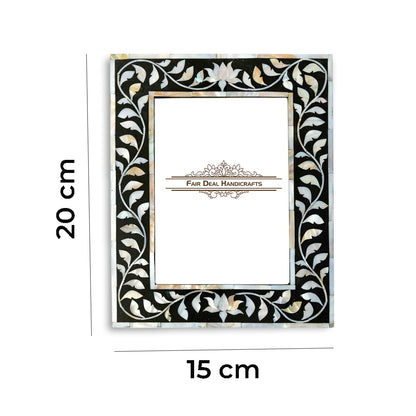 Mother Of Pearl Inlay Photo Frame- Floral