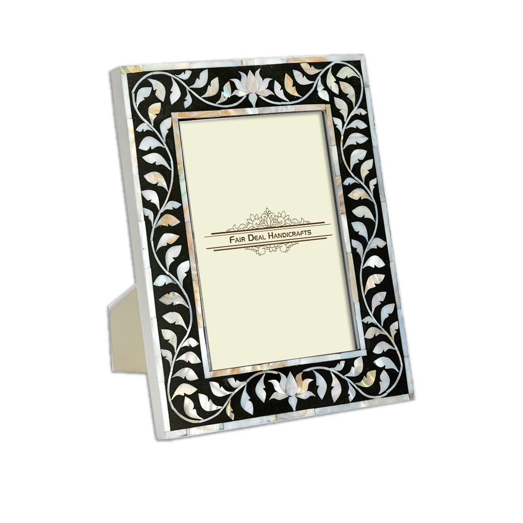 Mother Of Pearl Inlay Photo Frame- Floral