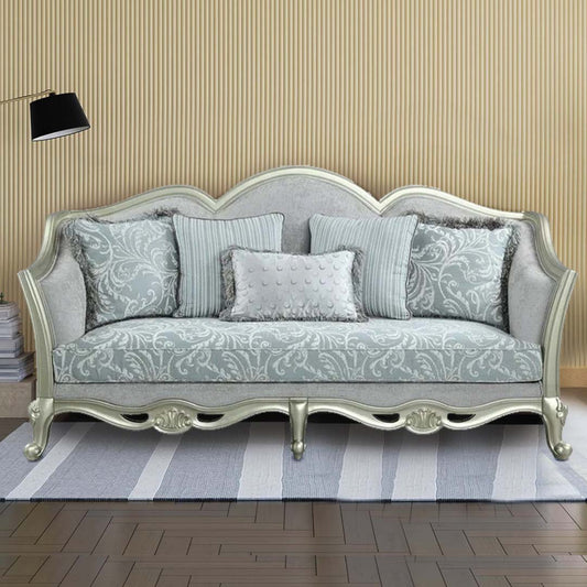 Handcrafted Royal Wooden Sofa- Metal Polish