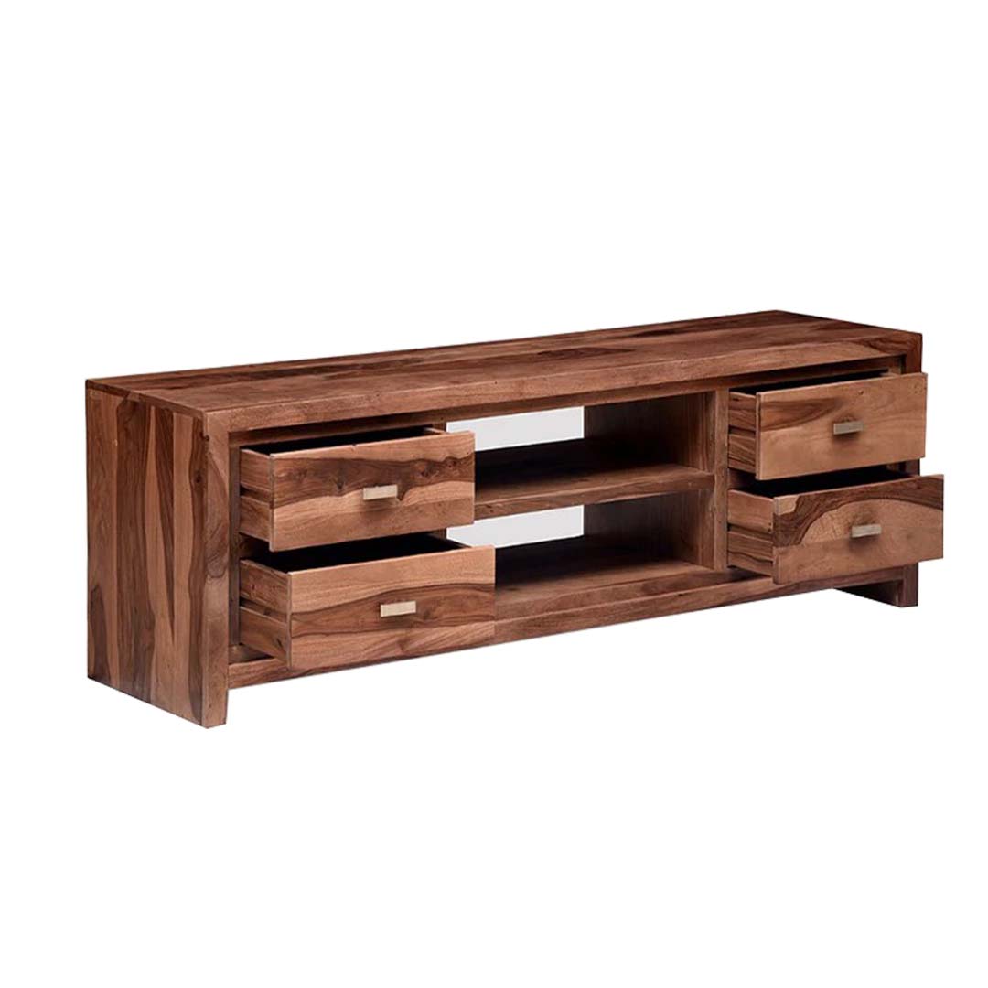 Handmade Wooden Media / TV Unit 4 Drawers