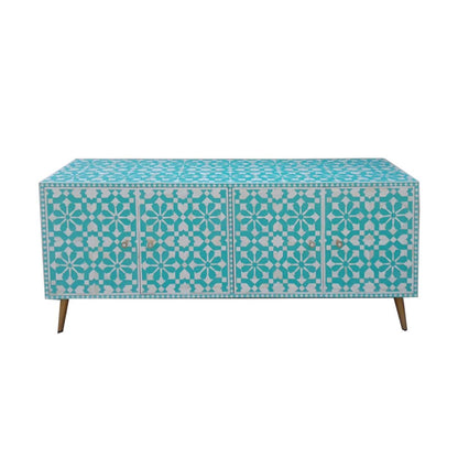 Handmade Bone Inlay Tv Unit- Moroccan Pattern