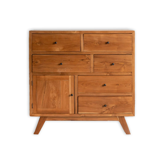 Classic  7-Drawer Wooden Chest / Timeless Storage Solution
